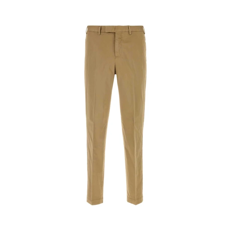 Pt Torino Beige Stretch Cotton Pant Y139 Exterior: Elastane Pantaloni - Men