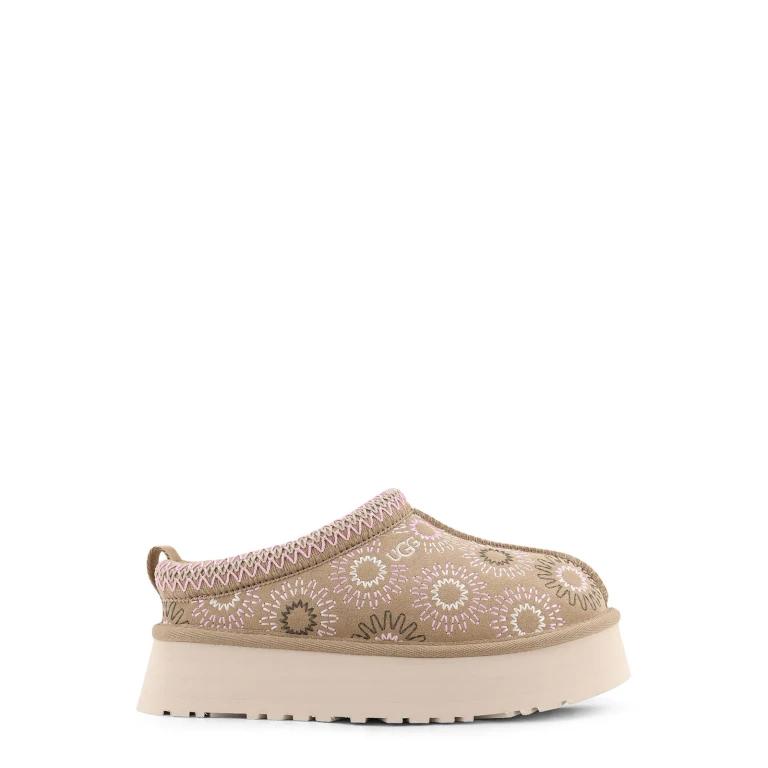 Tazz Sun Stitch Suede Mules mit Stickerei
