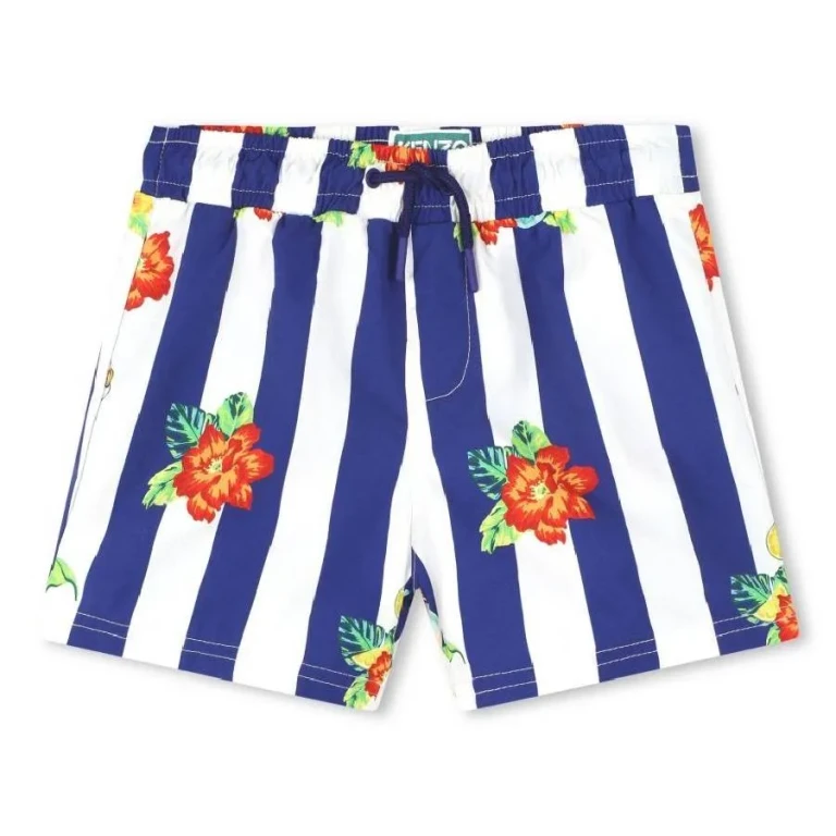 Kenzo Boys Drawstring Floral-Print Swim Shorts