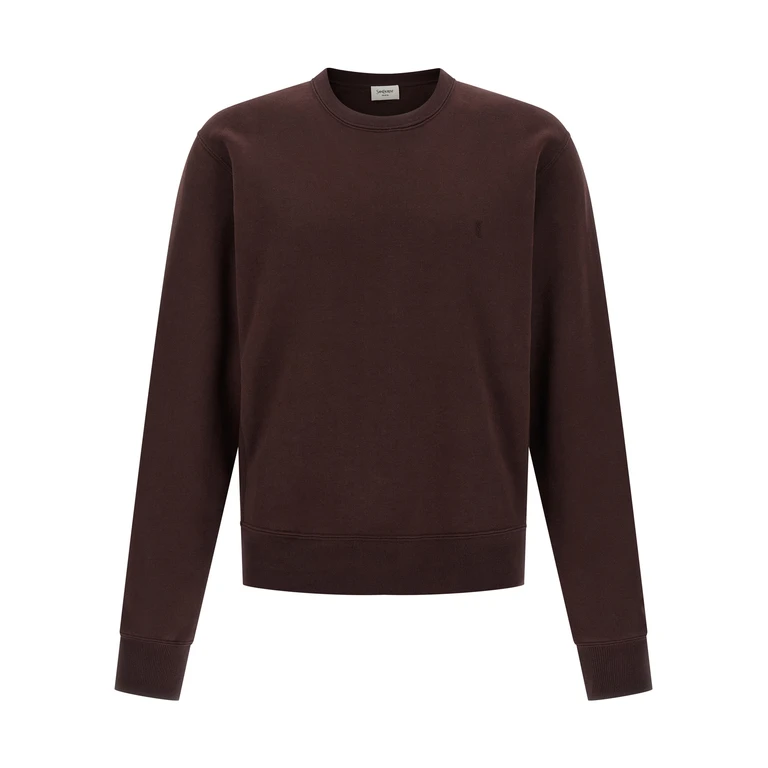 Saint Laurent Bordeaux Cotton Sweatshirt Clothing - Men