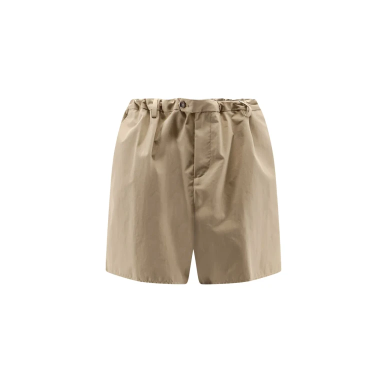 Entire Studios Grey Stretch Cotton Shorts Pebble Exterior: Elastane - Women