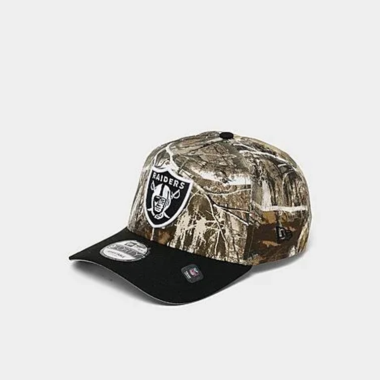 New Era Las Vegas Raiders NFL Camo 9FORTY A-Frame Snapback Hat in Camo/Black
