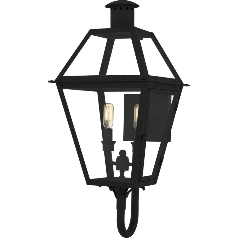 Earth Black Outdoor Wall Lantern from the Rue De Royal Collection