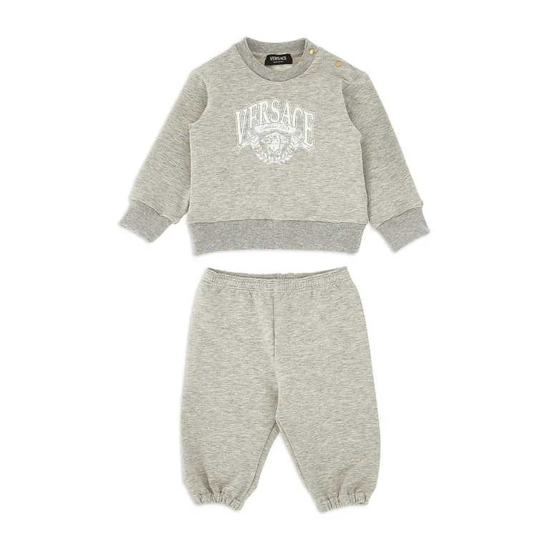 Versace Unisex Fleece Logo Sweatshirt and Sweatpants Set - Baby