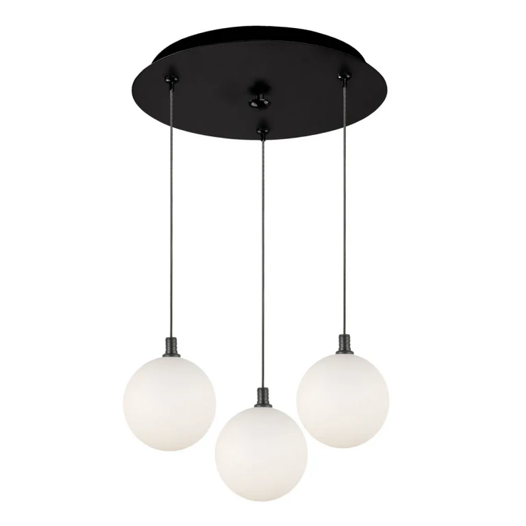 Black Opal Glass LED Pendant from the Bolla Collection