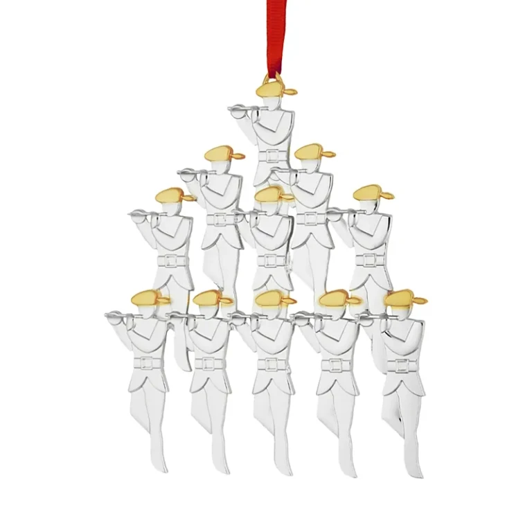 Nambe Twelve Days of Christmas: 11 Pipers Piping Ornament