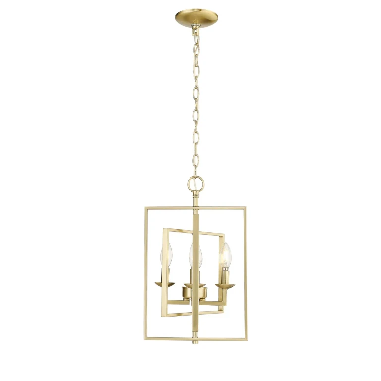 Modern Gold Four Light Pendant from the Nellis Collection
