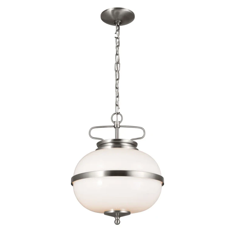 Opal 2-Light Transitional Pendant in Classic Pewter