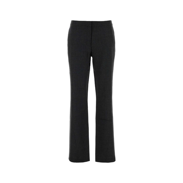 Our Legacy Embroidered Wool Pant Smoke Grey Micro Herringbone Exterior: Pantaloni - Women