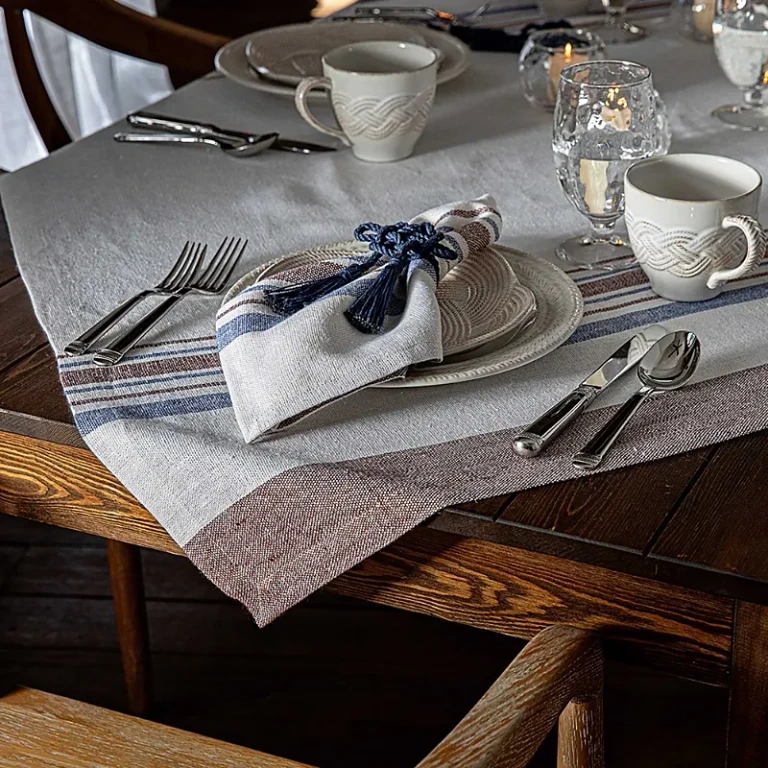 Juliska Danish Stripe Tablecloth, 52 Square