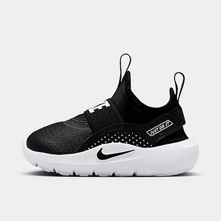 Nike Kids Toddler Flex Runner 4 Running Shoes in Black/White Size: 4.0