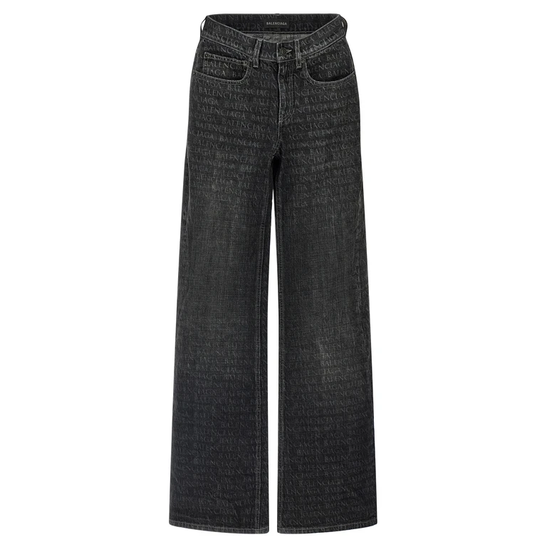 Balenciaga Black Cotton Flared Jeans Clothing - Women