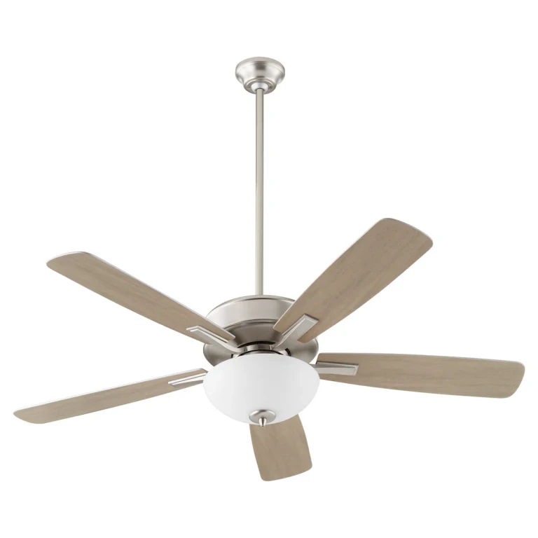 Satin Nickel 52"Ceiling Fan from the Ovation Collection