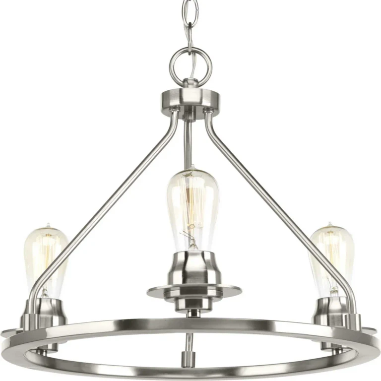 Brushed Nickel Three Light Semi-Flush Convertible from the Debut Collection