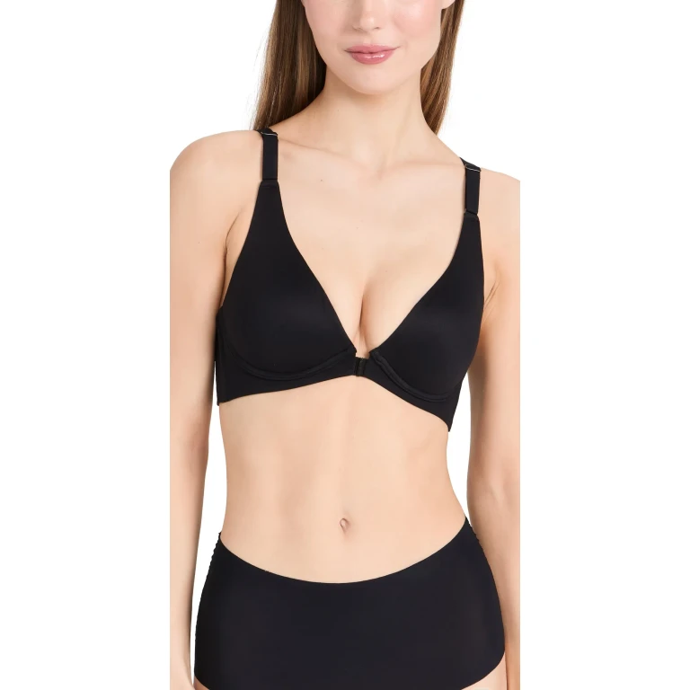 SPANX SPANXsmooth Bra-llelujah! Adjustable Plunge Wireless Lift Bra Very Black 36B