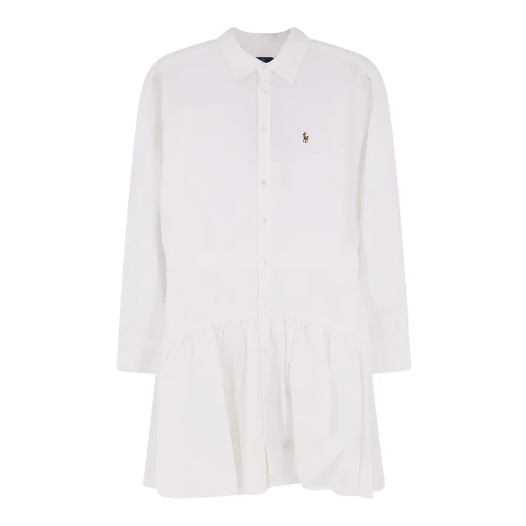 Polo Ralph Lauren Robe Au Genou - Blanc