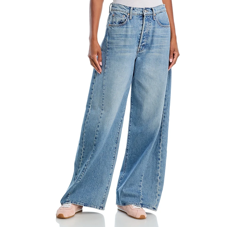 Mother The Pipe Dream Button Sneak High Rise Jeans in Leap At The Chance