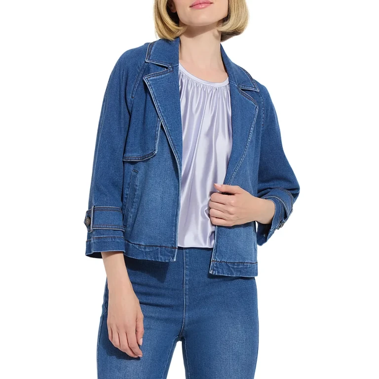 Lysse Jeanne Cropped Denim Trench Coat