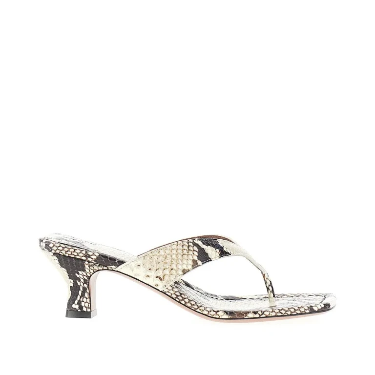 Mules 'Portofino' en cuir imprimé python PARIS TEXAS