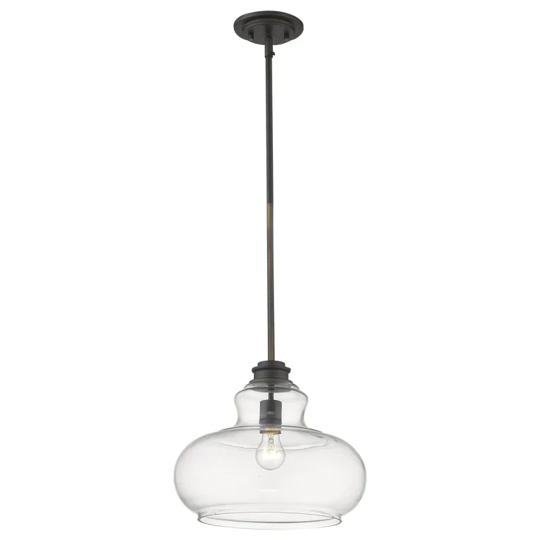 Oil-Rubbed Bronze One Light Pendant from the Torrel Collection