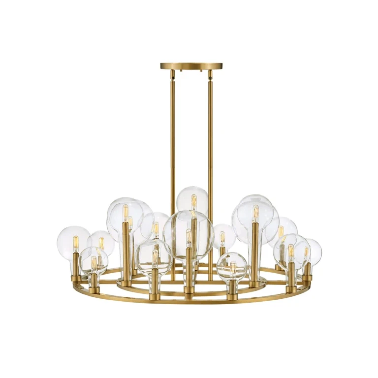 Lacquered Brass LED Chandelier from the Alchemy Collection