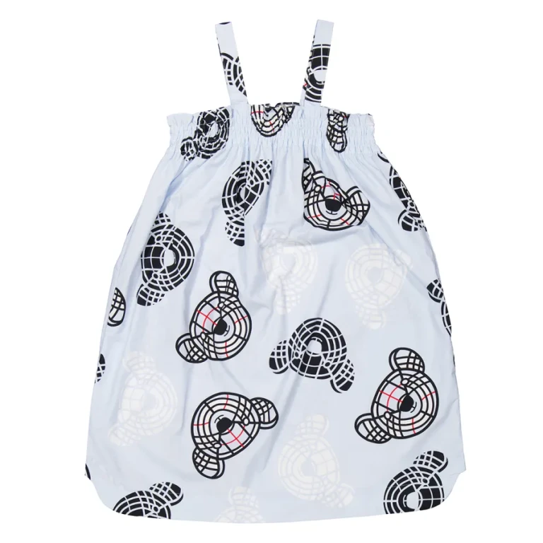 Burberry Kids Thomas Bear Cotton Smock Dress
