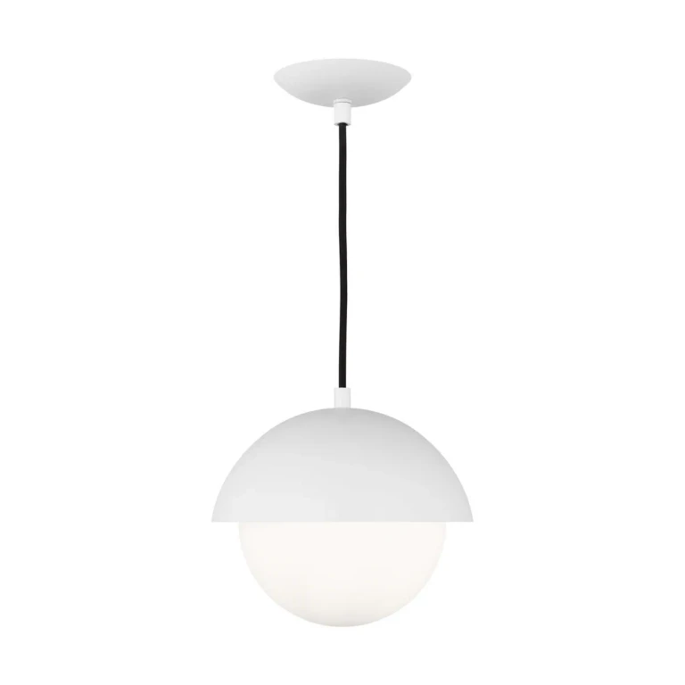 Matte White One Light Pendant from the Hyde Collection