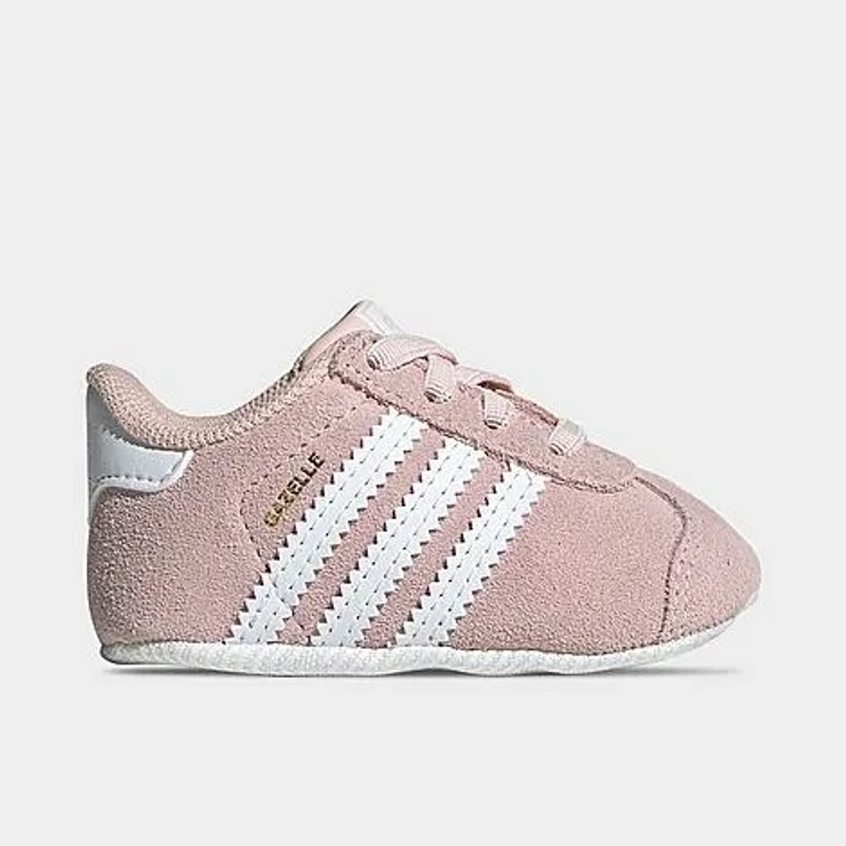 Infant Originals Gazelle Stretch Lace Crib Shoes in Icey Pink/White/White Size: 2.0