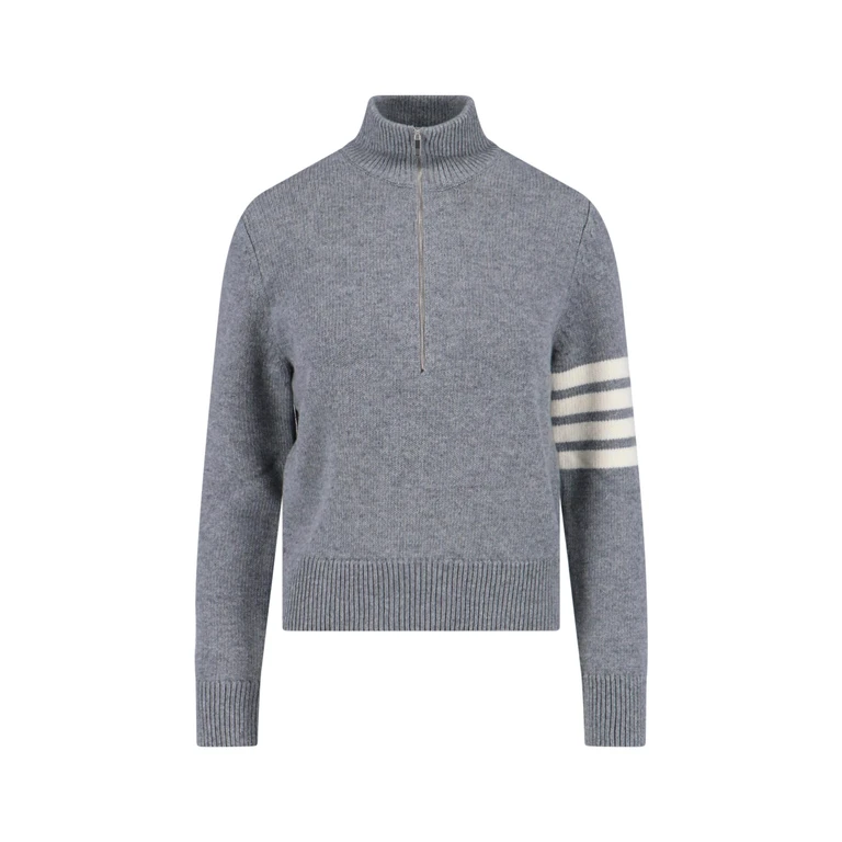 Thom Browne Sweaters Grey Virgin Wool - Women