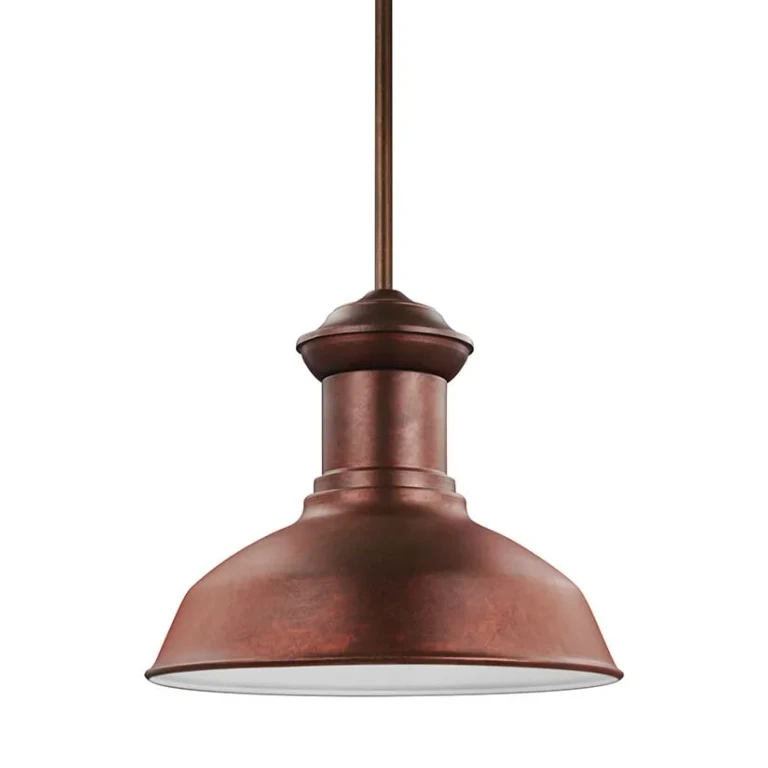 Weathered Copper One Light Outdoor Pendant from the Fredricksburg Collection