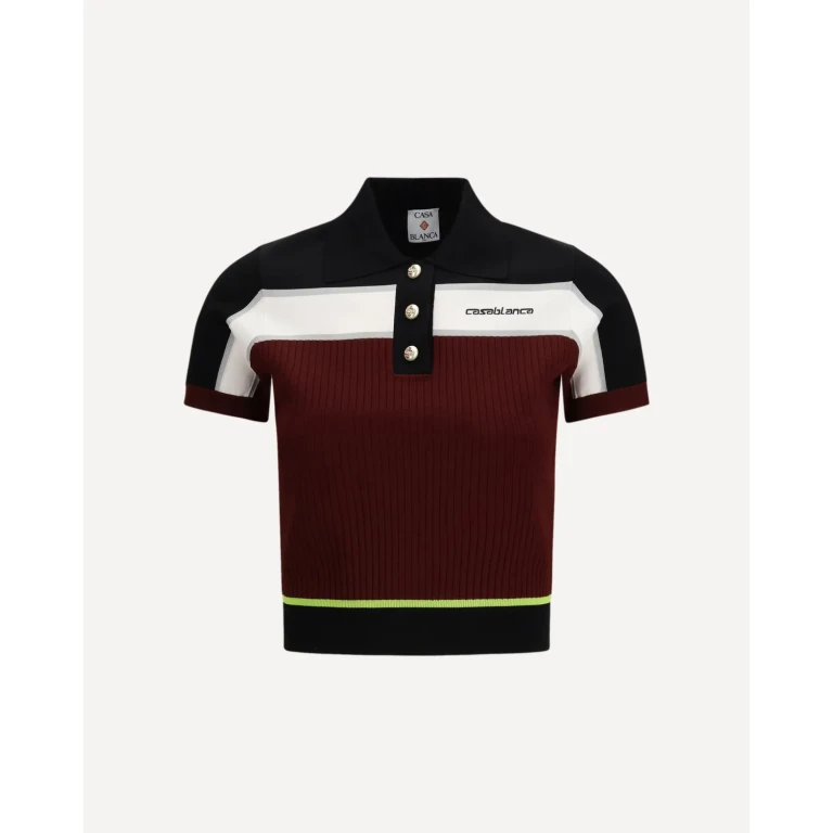 CASABLANCA Striped short-sleeve polo Shirt Female L