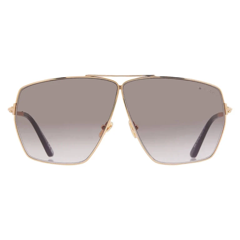 Tom Ford Stella Smoke Gradient Pilot Ladies Sunglasses FT1185 30B 67