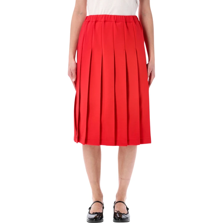 Comme Des Garçons Girl Pleated Skirt Red Polyester - Women