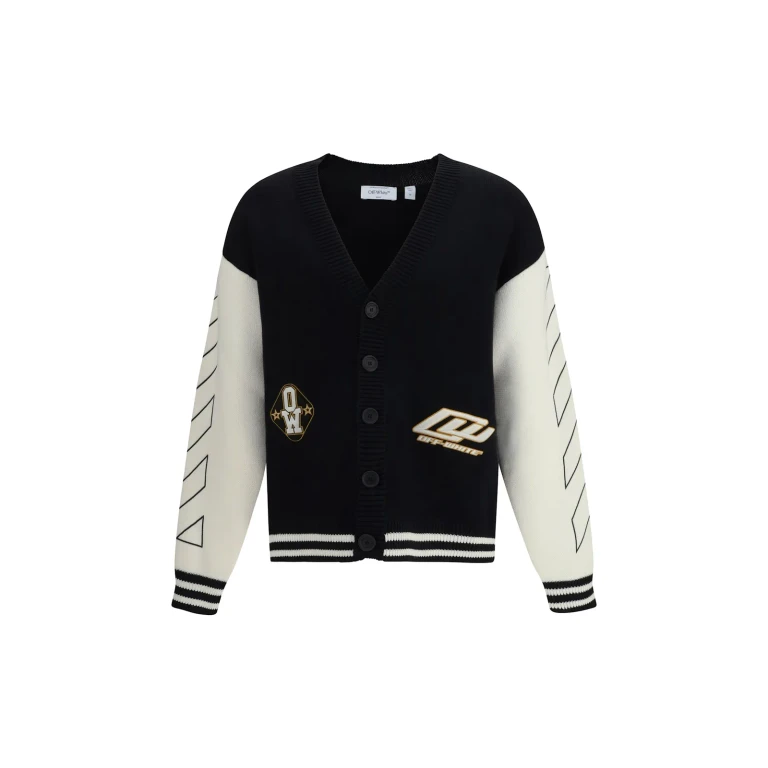 Off-White Star Logo Diagonal Varsity Cardigan