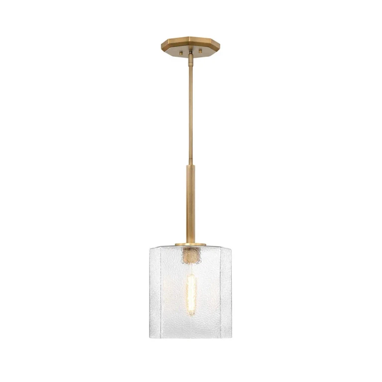 Old Satin Brass Pendant from the Haven Collection