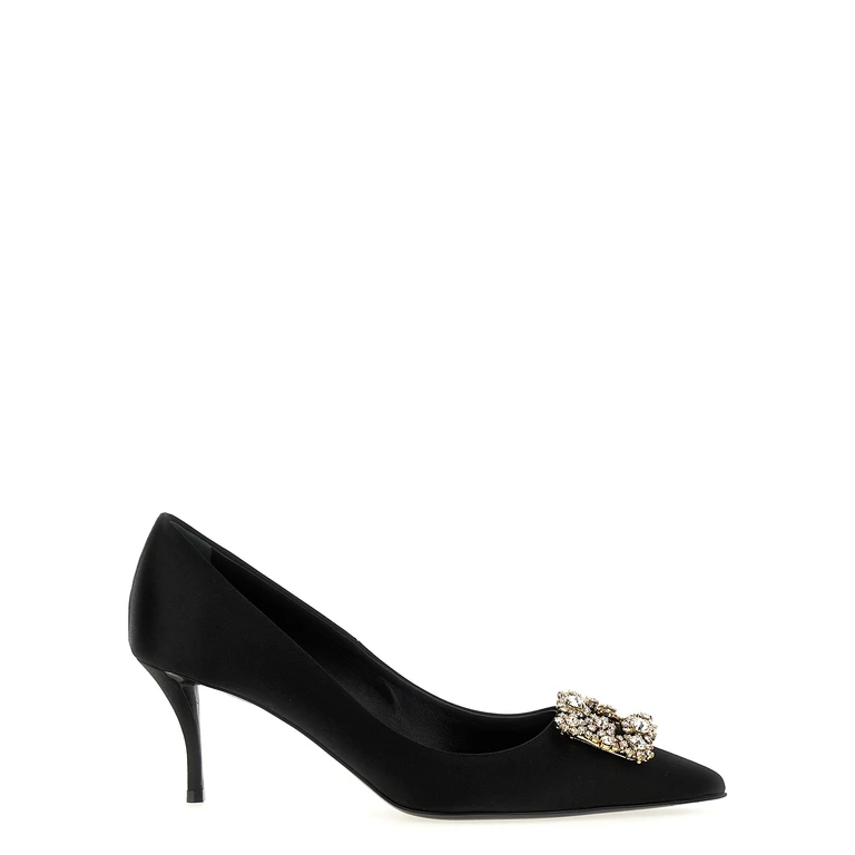 Roger Vivier Black Viscose Mid Heel Pumps - Women