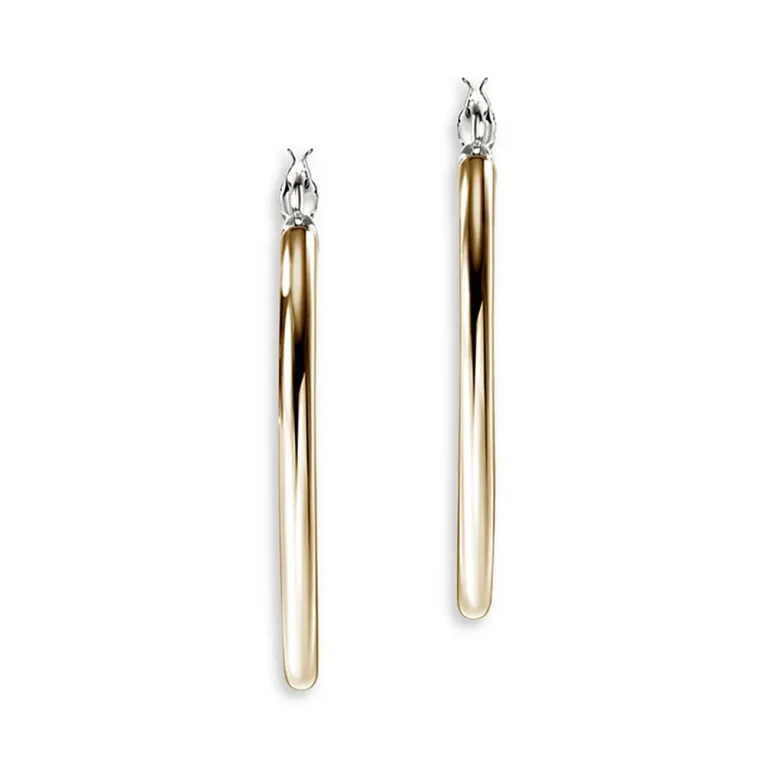 John Hardy 14K Yellow Gold & Sterling Silver Jh Essentials Hoop Earrings