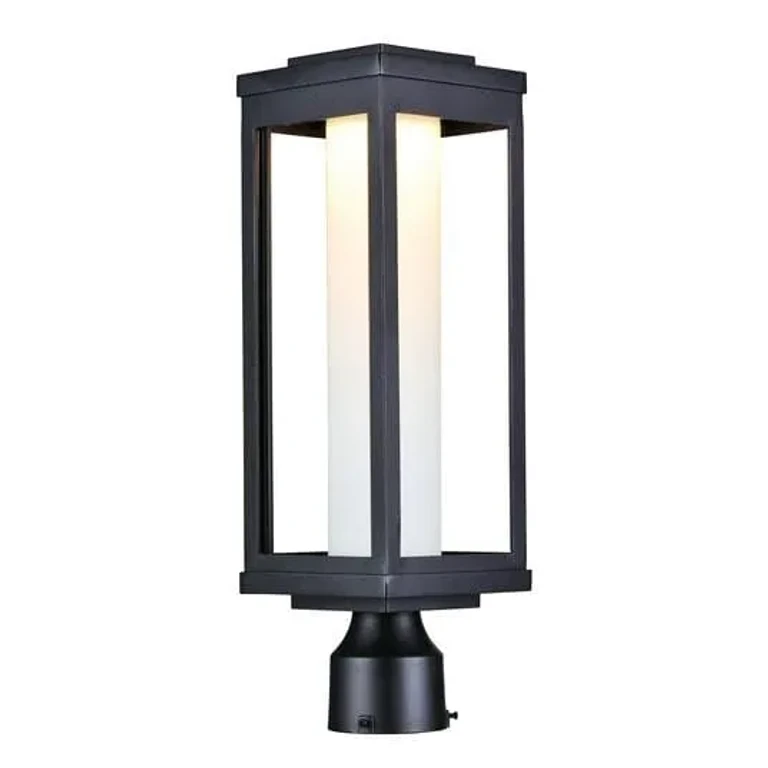 Salon LED 1-Light 1-Light Outdoor Pole/Post Mount in Black