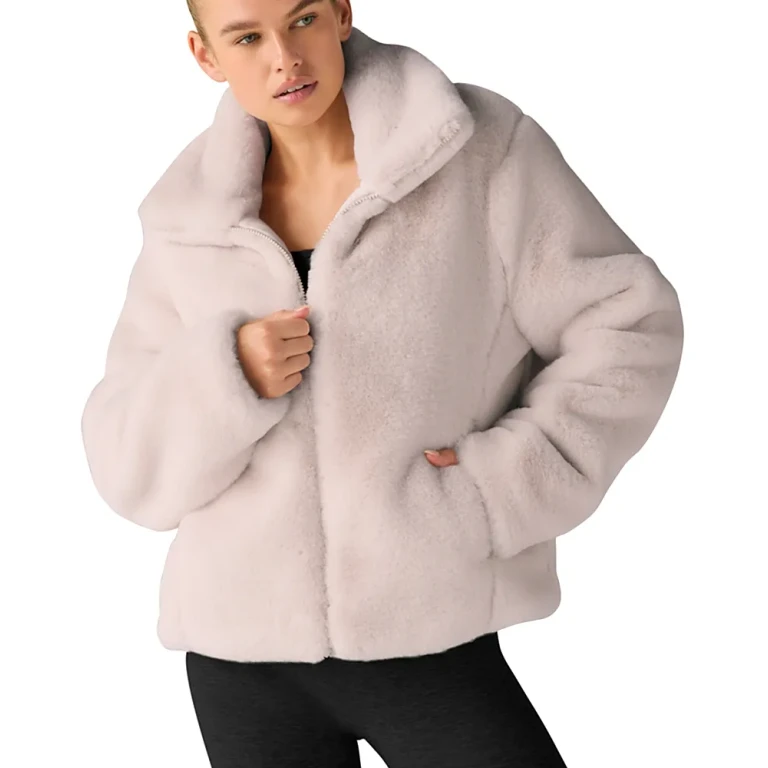 Beyond Yoga On The List Faux Fur Jacket