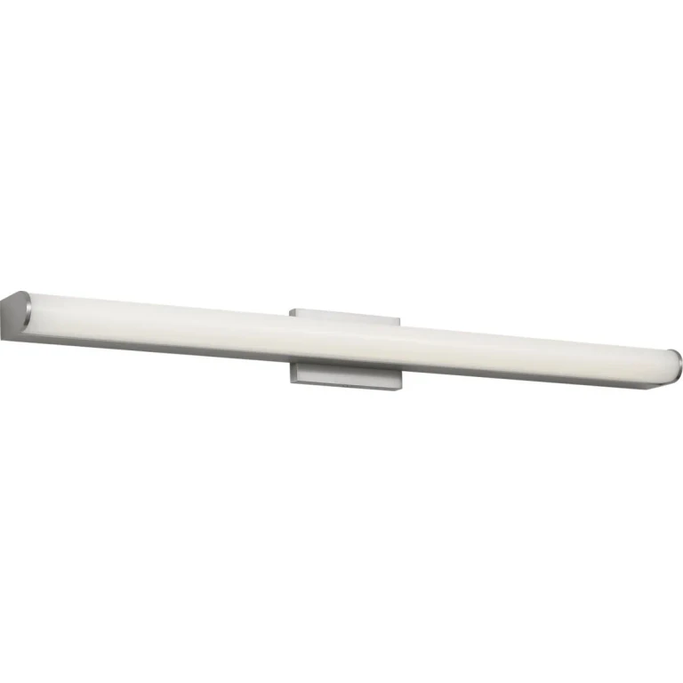 Brushed Nickel LED Bathroom Vanity Light from the Cavitt Collection