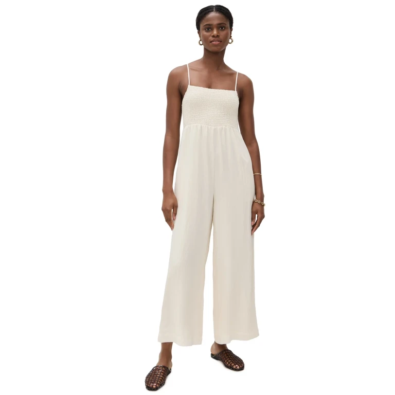 Z Supply Beachside Jumpsuit Sea Salt L