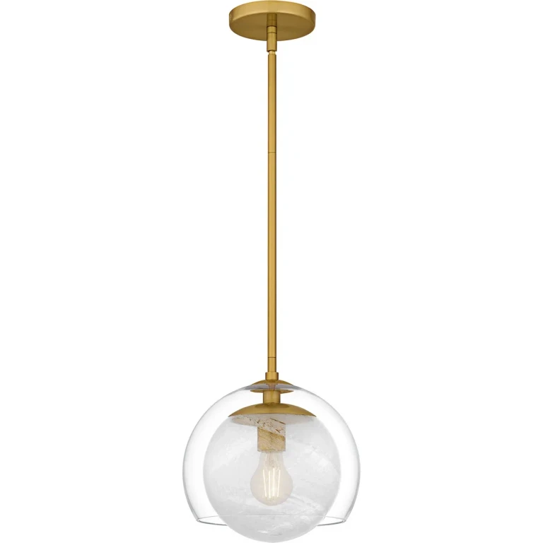 Brushed Gold Mini Pendant from the Eslinger Collection
