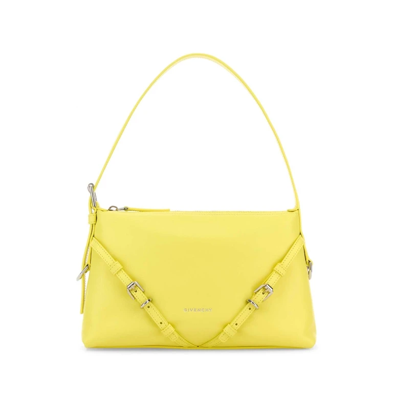 Yellow Leather Mini Voyou Shoulder Bag