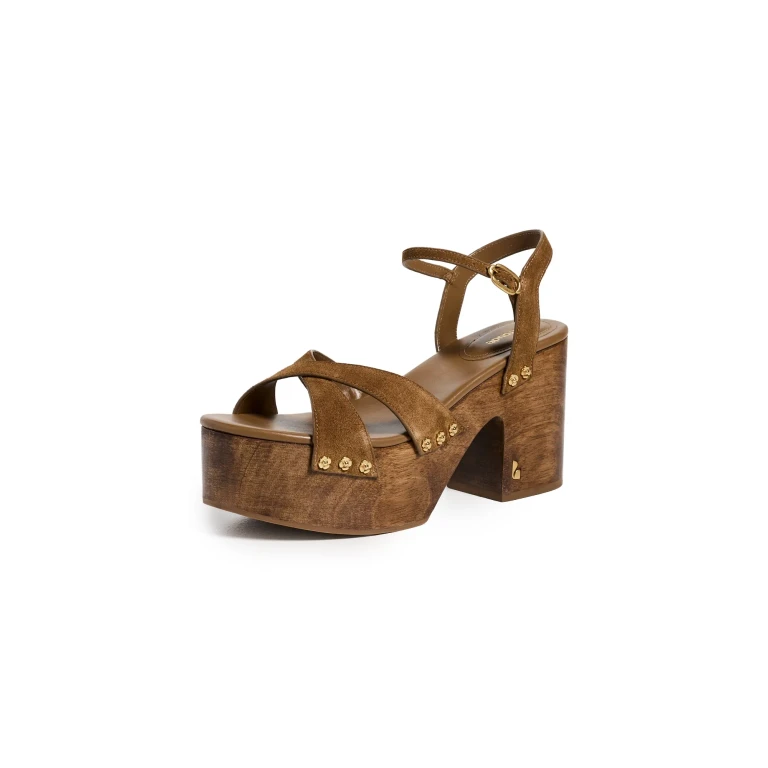 Larroudé Talitha Sandals Russet Suede 6