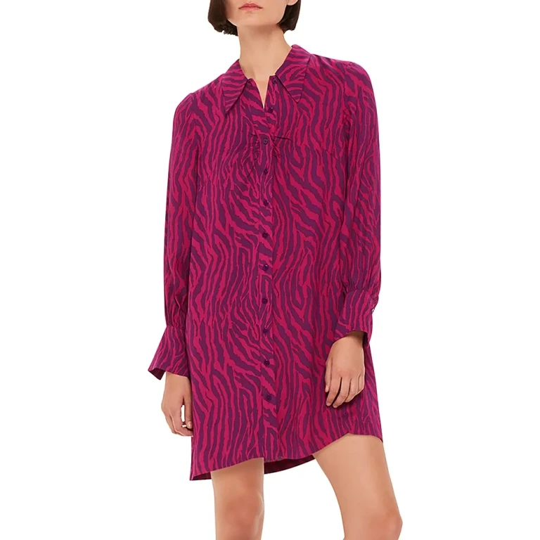 Whistles Zebra Stripe Collar Dress