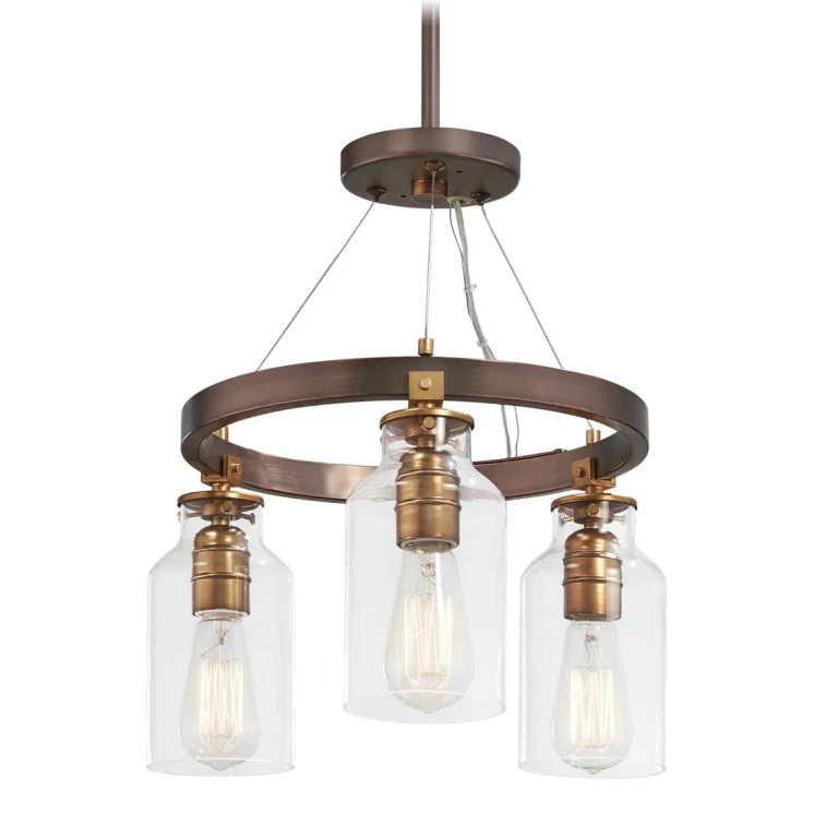 Morrow 3-Light Pendant Light in Harvard Court Bronze