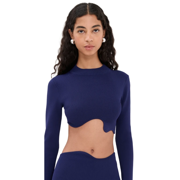 Christopher Esber Maparadita Long Sleeve Top Violet L