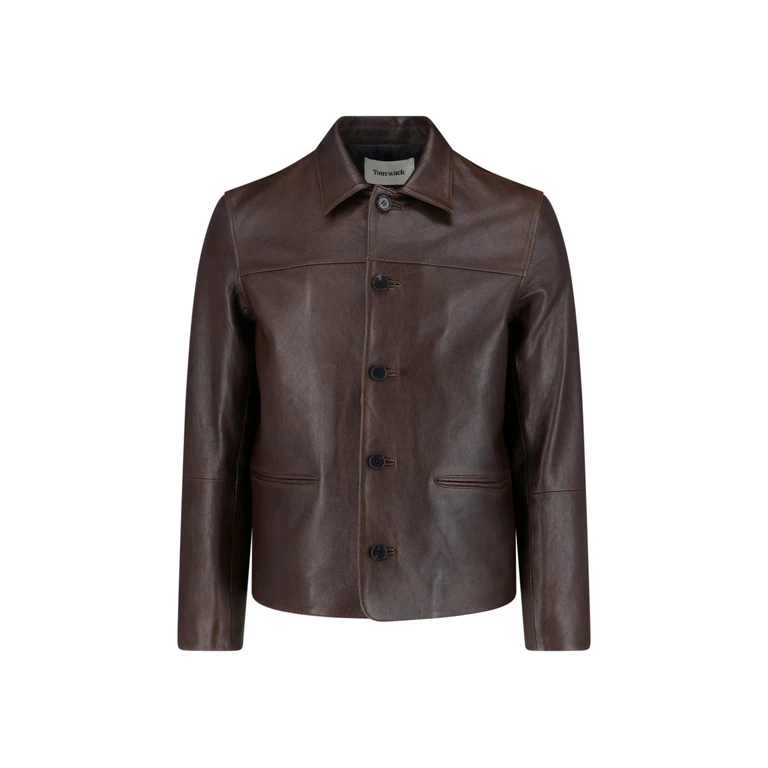 TONYWACK Jackets Brown Lamb Leather - Men