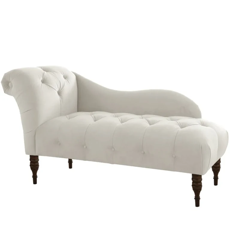 Carmen Velvet Light Gray Single Arm Chaise - Skyline Furniture