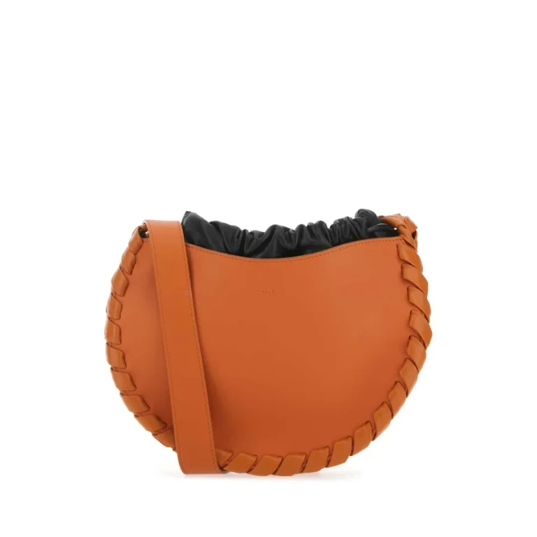 Chloé Dark Orange Leather Small Mate Crossbody Bag